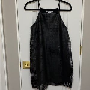 BCBGeneration Leather Side-Slit Tank